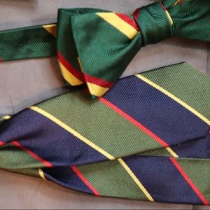 Rugby green bow tie